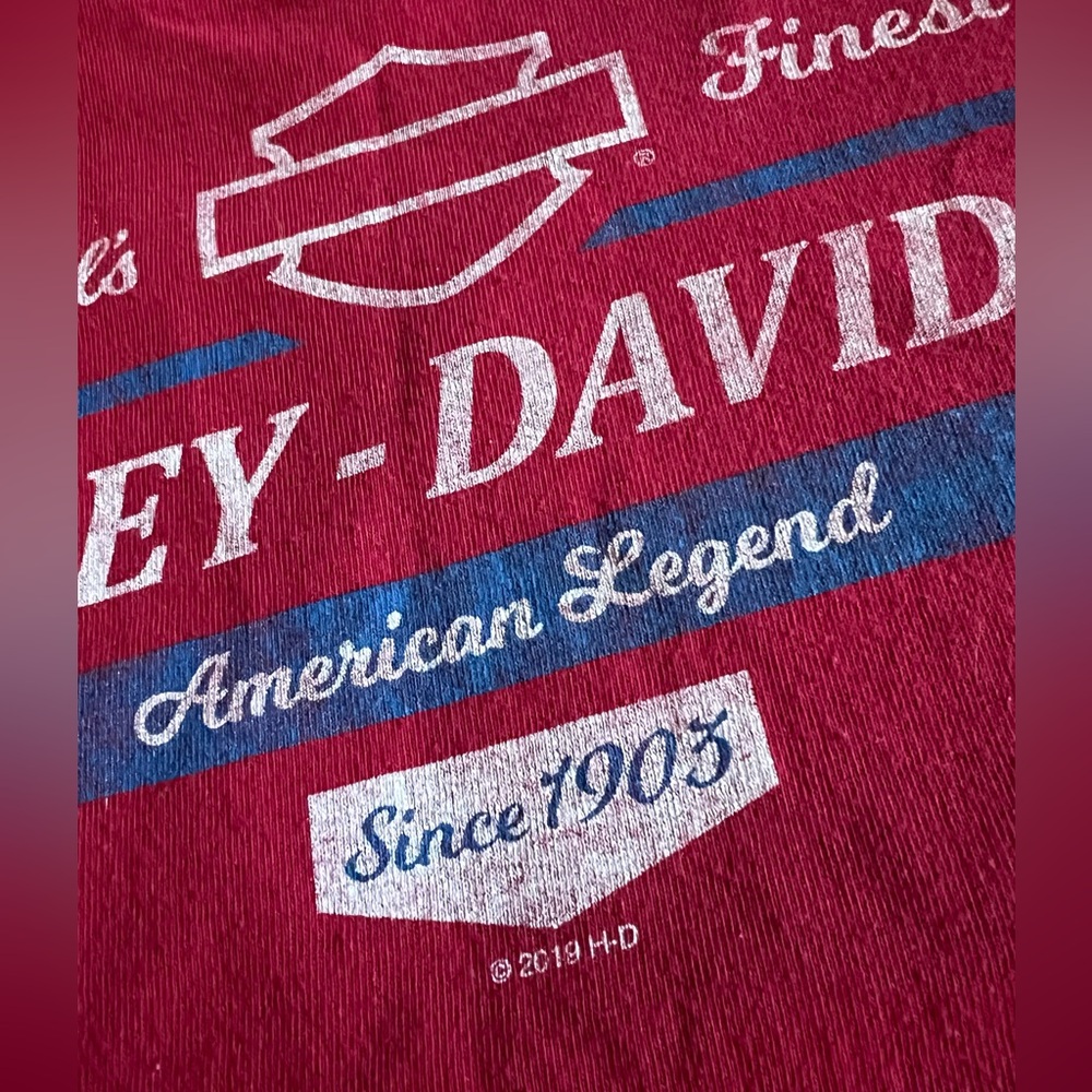 HARLEY-DAVIDSON Red Eagle T-Shirt MIKE BRUNO'S NORTHSHORE SLIDELL, LA Moto Sz L - Picture 4 of 8